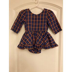 Numi Plaid Long Sleeved Dress W/ Detachable Bloomers 12/18M EUC